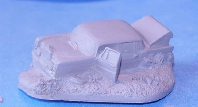 PIG170036 - DESTROYED MERCEDES SALOON