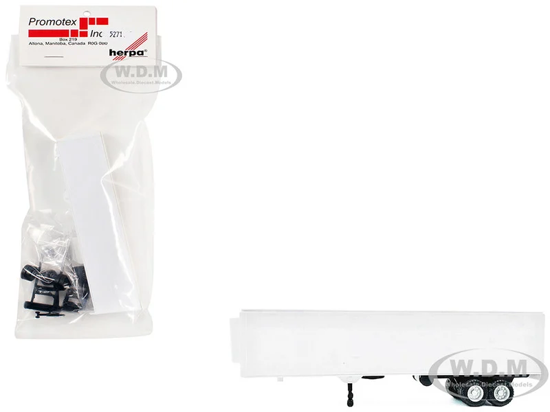 40ft Refrigerated (Reefer) Trailer White 1/87 (HO) Plastic Model by Promotex - Accessories