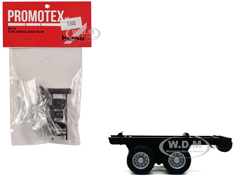 Dual Axle Trailer Chassis 1/87 (HO) Plastic Model by Promotex - Accessories