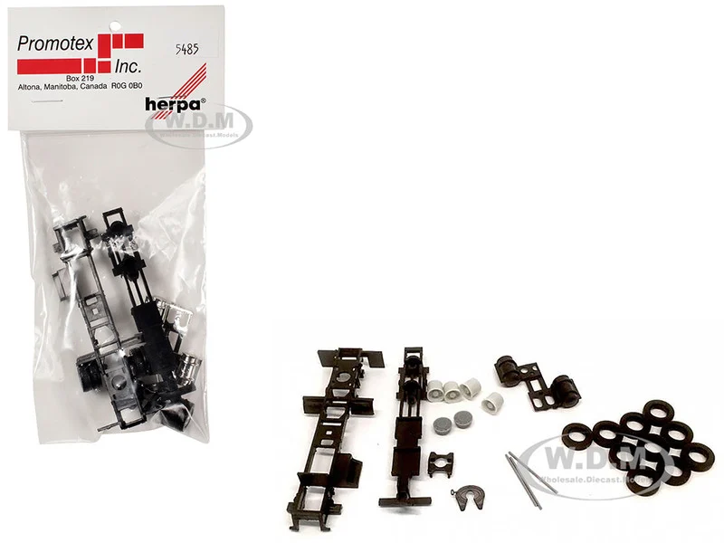 Long Chassis Kit for Kenworth, Peterbilt, and GMC Cabs 1/87 (HO) Plastic Model by Promotex - Accessories