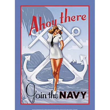 Navy: "Ahoy There" Metal Sign - Signs 4 Fun
