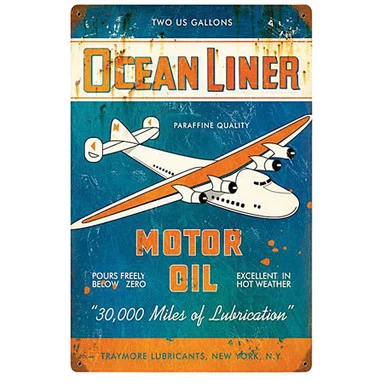 Ocean Liner Motor Oil Metal Sign - Vintage Sign Co.