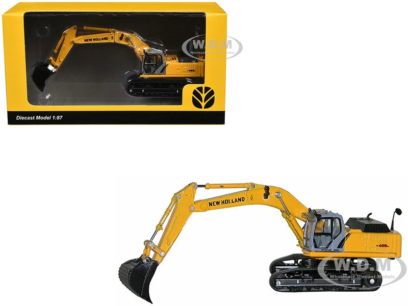 New Holland E 485 B Tracked Excavator Yellow 1/87 (HO) Diecast Model by Promotex - Construction Models