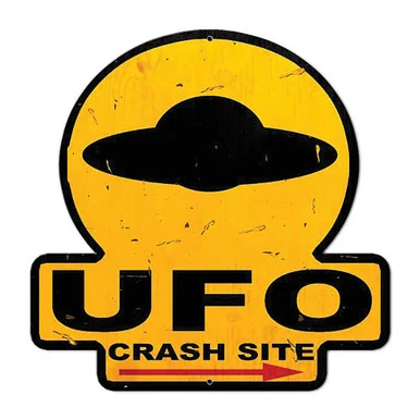 UFO Crash Site Metal Sign PS218 - Vintage Sign Co.