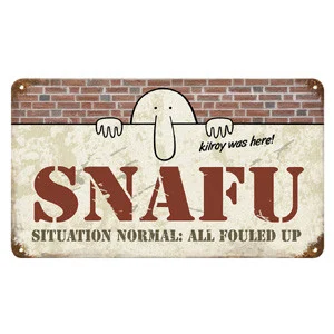 SNAFU Metal Sign - Vintage Sign Co.