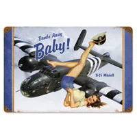 "Bombs Away Baby!" Metal Sign - Vintage Sign Co.