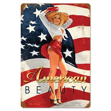 American Beauty Metal Sign HB009 - Vintage Sign Co.