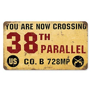 38th Parallel Metal Sign - Vintage Sign Co.