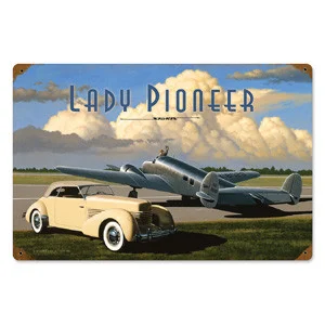 "Lady Pioneer" Metal Sign - Vintage Sign Co.