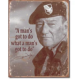 John Wayne Metal Sign  1495 - Desperate Enterprises