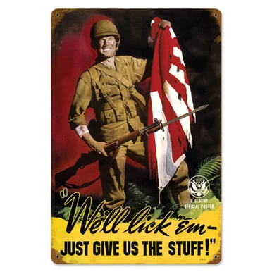 "We'll Lick 'Em" Metal Sign - Vintage Sign Co.