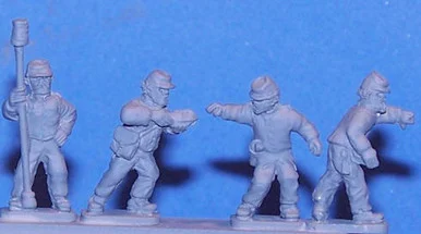 PIG020054 - CONFEDERATE GUN CREW LOADING KEPI