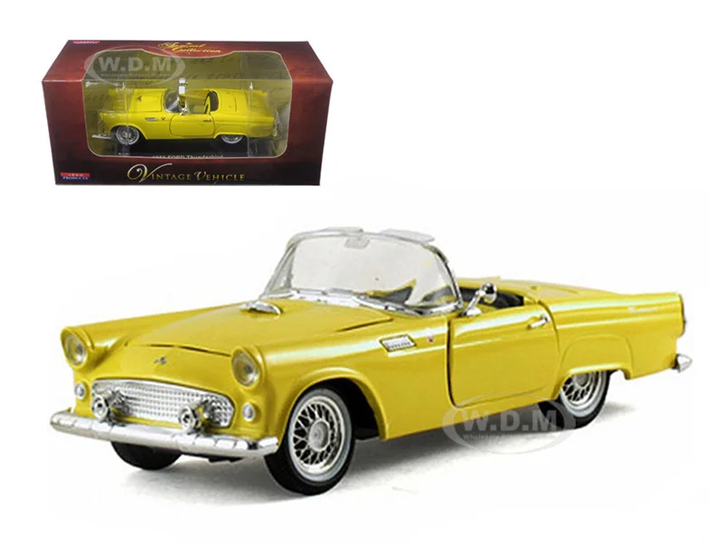 1955 Ford Thunderbird Convertible Yellow 1/32 Diecast Car Model by Arko Products - Ford Models
