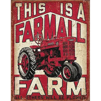 This is a Farmall Farm Metal Sign - Desperate Enterprises