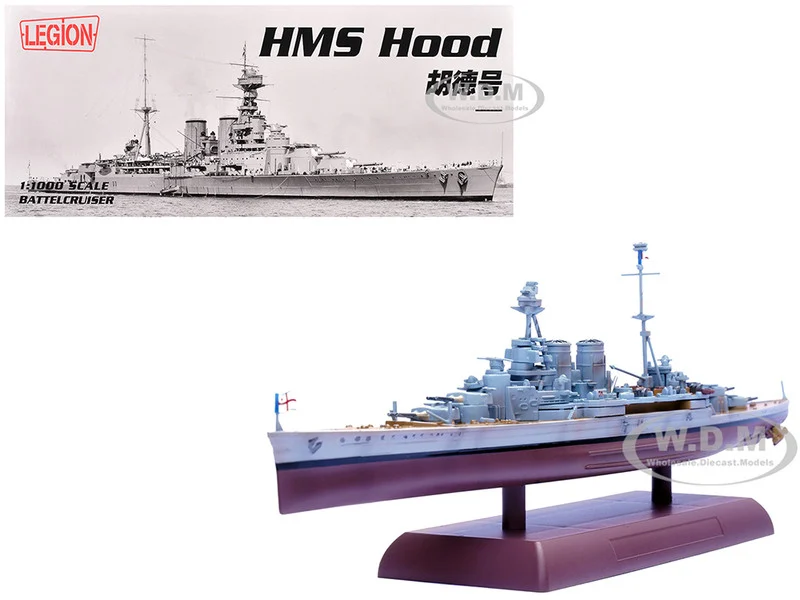 HMS Hood Battlecruiser "British Royal Navy" 1/1000 Diecast Model by Legion - Military Models