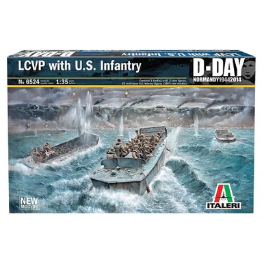 LCVP w/ U.S. Infantry 1/35 Kit - Italeri
