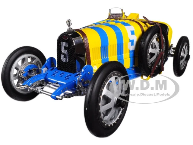 Bugatti T35 #5 National Colour Project Grand Prix Sweden Limited Edition to 500 pieces Worldwide 1/18 Diecast Model Car by CMC - Bugatti Models