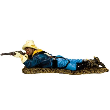 10th Cavalry Buffalo Soldier Lying/Firing 1/30 Figure - King and Country