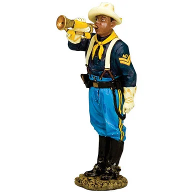 10th Cavalry Buffalo Soldier Bugler 1/30 Figure - King and Country