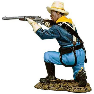 10th Cavalry Buffalo Soldier Kneeling Corporal 1/30 Figure - King and Country