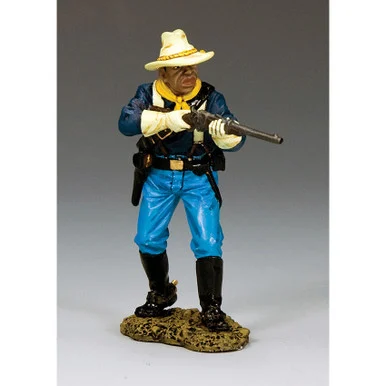 10th Cavalry Buffalo Soldier Standing Ready 1/30 Figure - King and Country