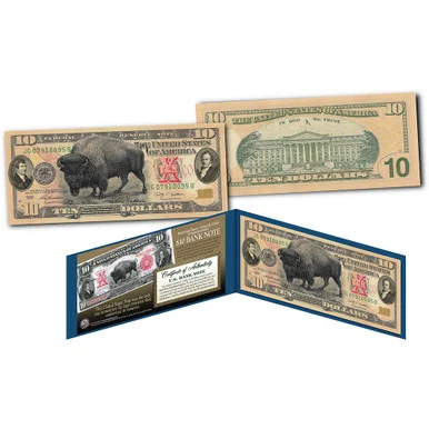 1901 Series  Bison Federal Reserve Replica Note Merrick Mint (Bison_Ten)