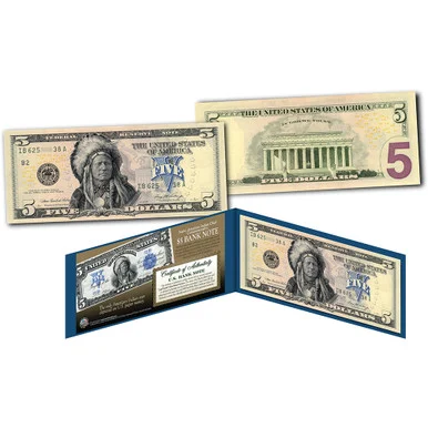1899 Series  Indian Chief Federal Reserve Replica Note Merrick Mint (CHIEF_FIVE )