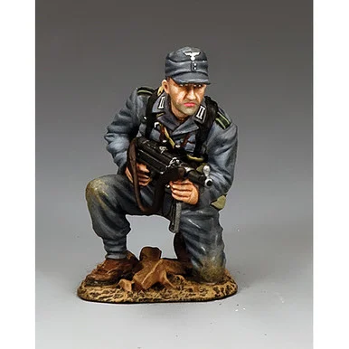 Panzer Grenadier Kneeling with Schmeisser 1/30 Figure - King and Country