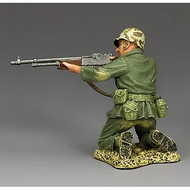 US Marines Kneeling BAR Gunner 1/30 Figure - King and Country