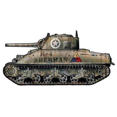 M4 Sherman Cutout Plasma Metal Sign  PS193 - Vintage Sign Co.