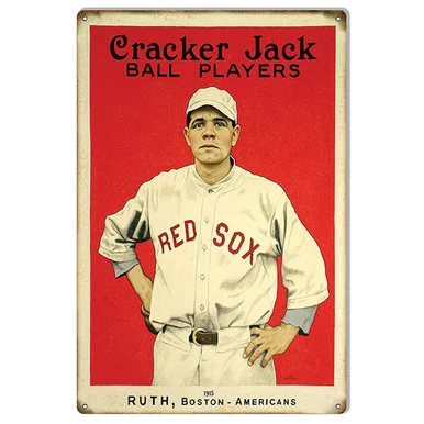 Cracker Jacks Ball Players Metal Sign RG6803 - Reedyville Goods
