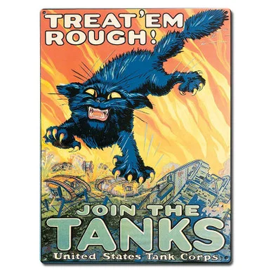 Treat 'Em Rough Metal Sign - Vintage Sign Co.
