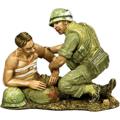 2-Piece Corpsman and Wounded Marine 1/30 Figure Set