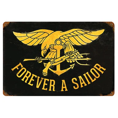 Forever a Sailor Metal Sign - Vintage Sign Co.