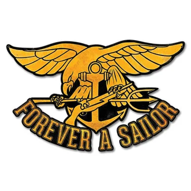Forever a Sailor Cutout Metal Sign - Vintage Sign Co.