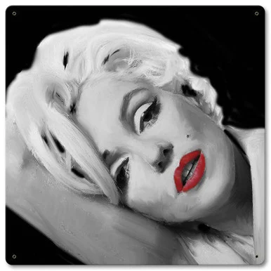Marilyn Monroe Red Lips Metal Sign - Vintage Sign Co.