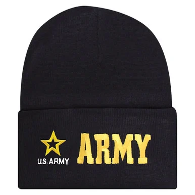 Army Black Cuffed Beanie SEMBBC-AR2-US
