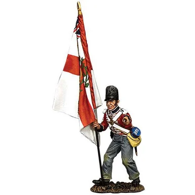 British Regimental Standard Bearer 1/30 Figure - King and Country