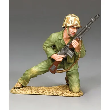 Marine Kneeling BAR Gunner 1/30 Figure - King and Country