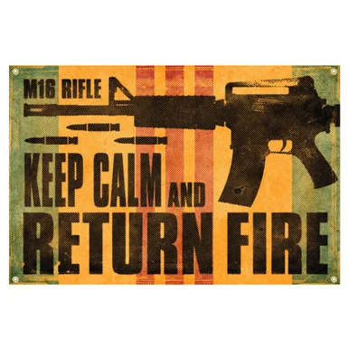 M16 Keep Calm Metal Sign - Vintage Sign Co.