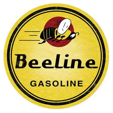 Beeline Gasoline Metal Sign - Vintage Sign Co.