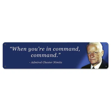 "Command" Nimitz Metal Sign - Vintage Sign Co.