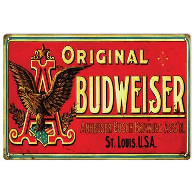 Original Budweiser Metal Sign - Reedyville Goods