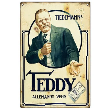 Teddy Cigarettes Metal Sign - Reedyville Goods