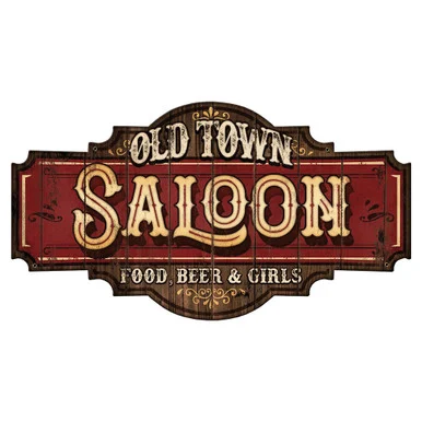 Old Town Saloon Metal Sign - Vintage Sign Co.