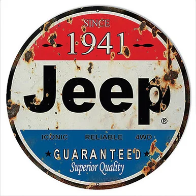 Jeep Since 1941 Aged Metal Sign - Reedyville Goods