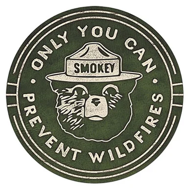 Smokey the Bear Metal Sign - Desperate Enterprises