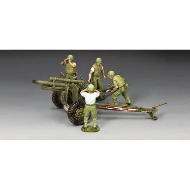 USMC 105mm Howitzer & Crew Set 1/30 Figure Set - King and Country