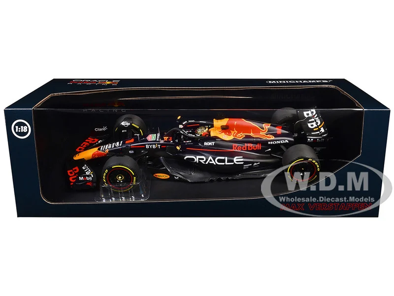 Red Bull Racing RB19 #1 Max Verstappen "Oracle" Winner F1 Formula One "Abu Dhabi GP" (2023) with Driver Limited Edition to 204 pieces Worldwide 1/18 Diecast Model Car by Minichamps - Formula 1 Models