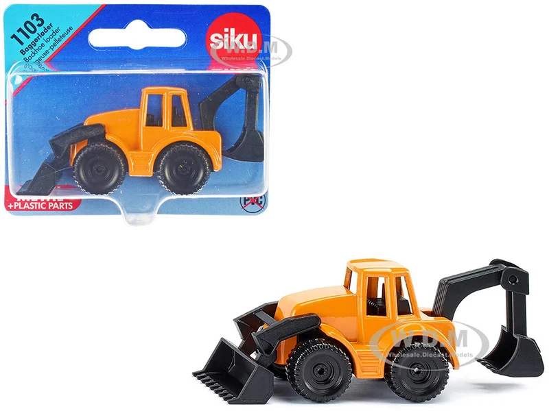 Backhoe Loader Yellow and Black Diecast Model by Siku - Construction Models
